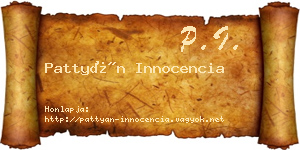 Pattyán Innocencia névjegykártya